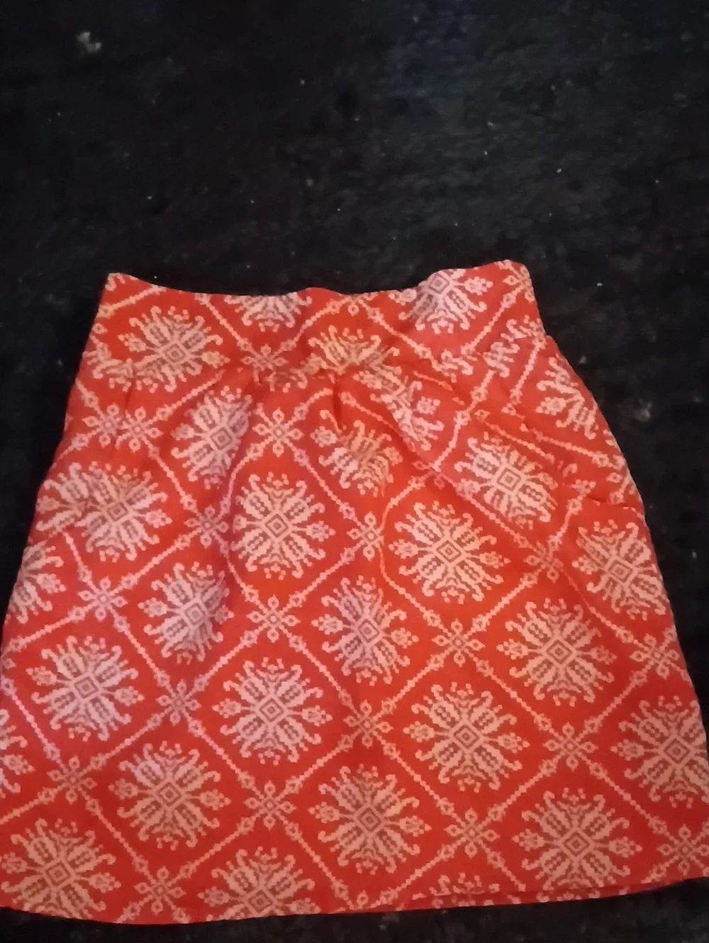 Women's Coral Patterned Casual Skirt Sz Small